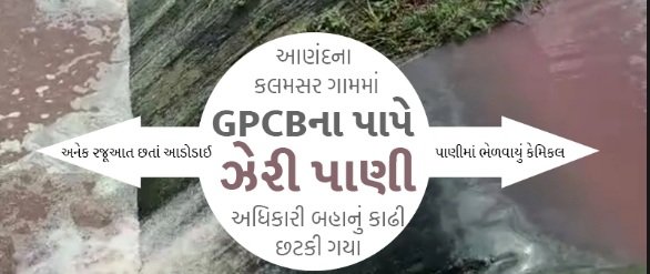 rohan-dyes-companys-sin-toxic-chemical-swimming-in-kalamsar-village-dam-gpcb-officials-blindfolded