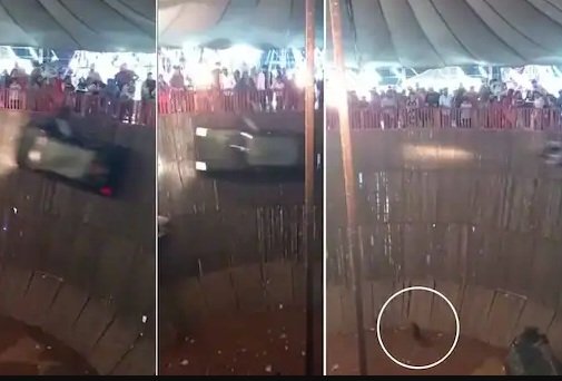 video-tragedy-in-the-well-of-death-in-rajkots-lok-mela-the-car-fell-down-when-the-tire-went-off