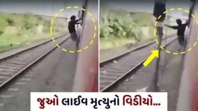 a-young-man-doing-a-stunt-by-hanging-outside-the-door-of-a-moving-train-hit-a-pillar-the-impact-was-so-strong-that-the-young-man-died-watch-live-video-of-death