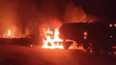 4-alive-10-houses-near-the-highway-and-2-trucks-also-engulfed-in-flames-explosions-were-heard-far-and-wide