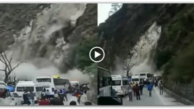landslide-on-badrinath-marg-passengers-fled-leaving-the-car-watch-the-viral-video-of-the-landslide